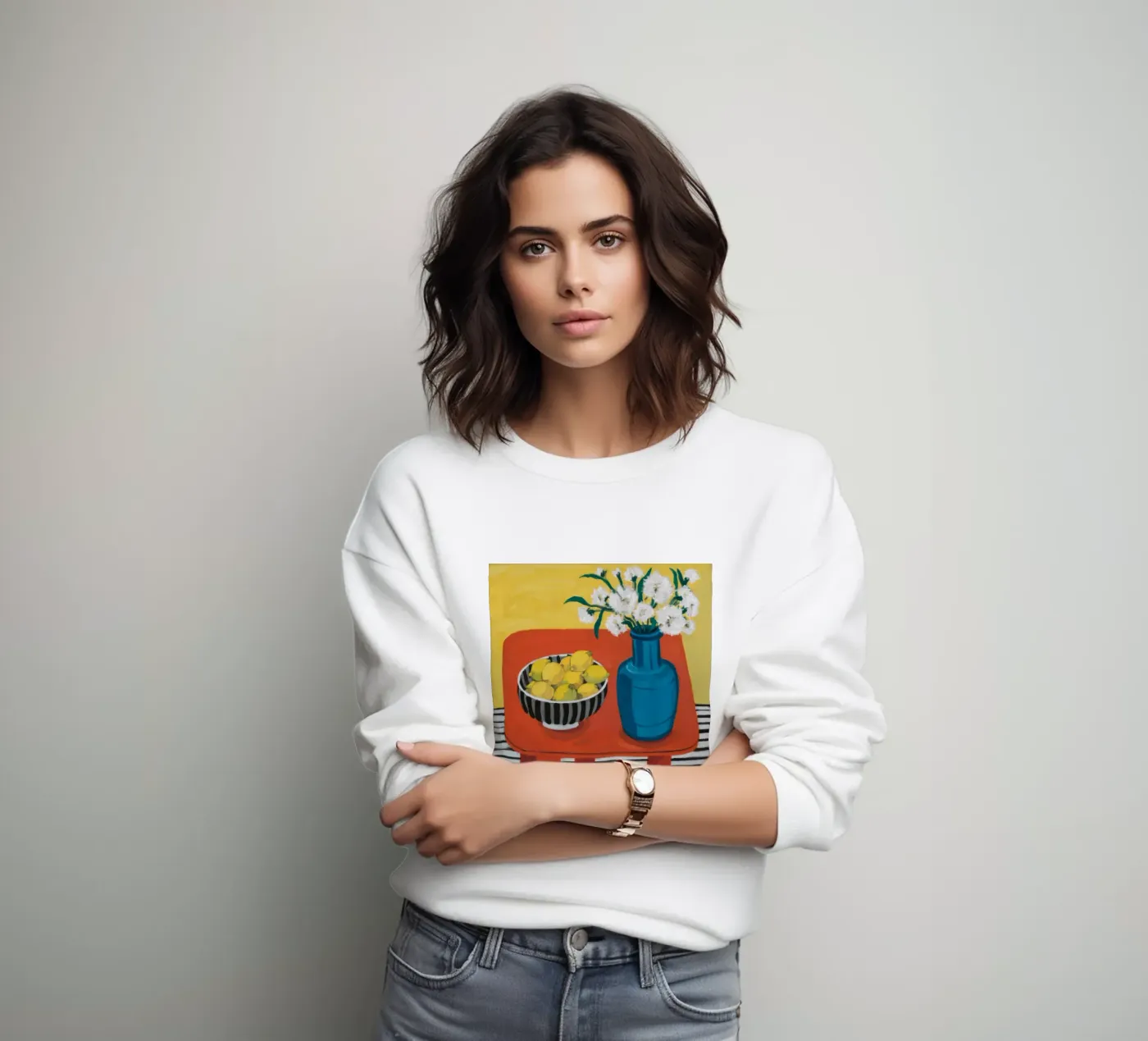 Ruby Table Stillness sweatshirt by Dawn Light