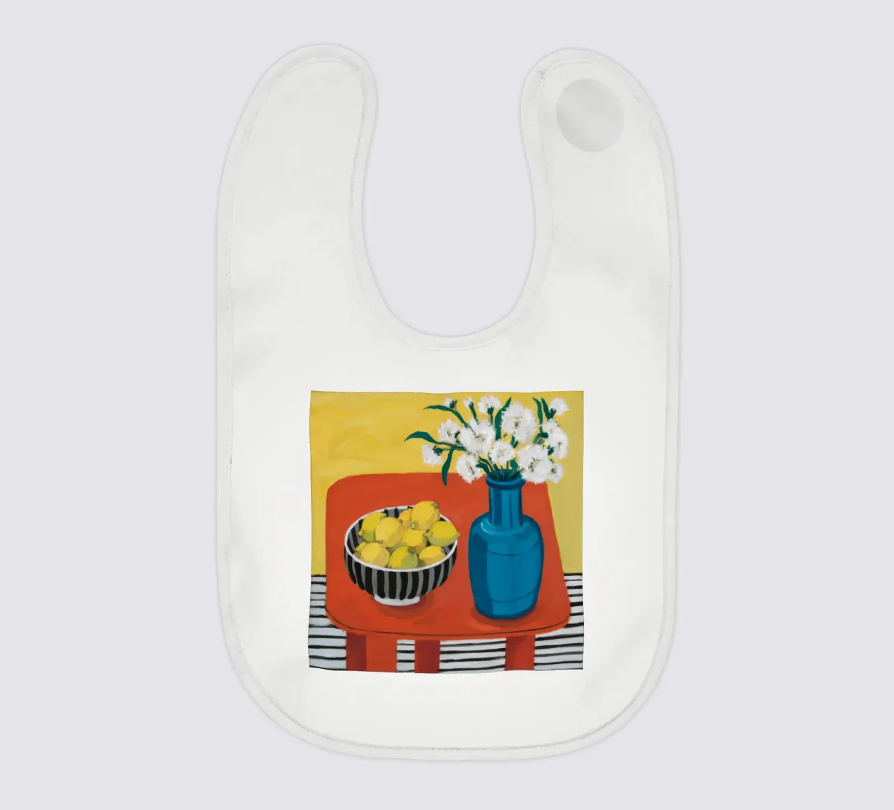 Ruby Table Stillness baby bib by Dawn Light