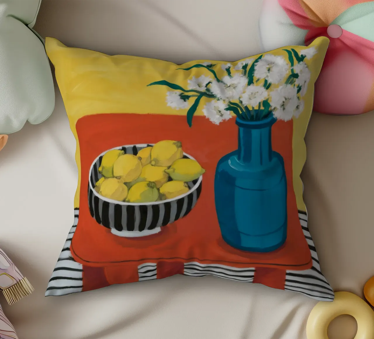 Ruby Table Stillness decorative cushion by Dawn Light