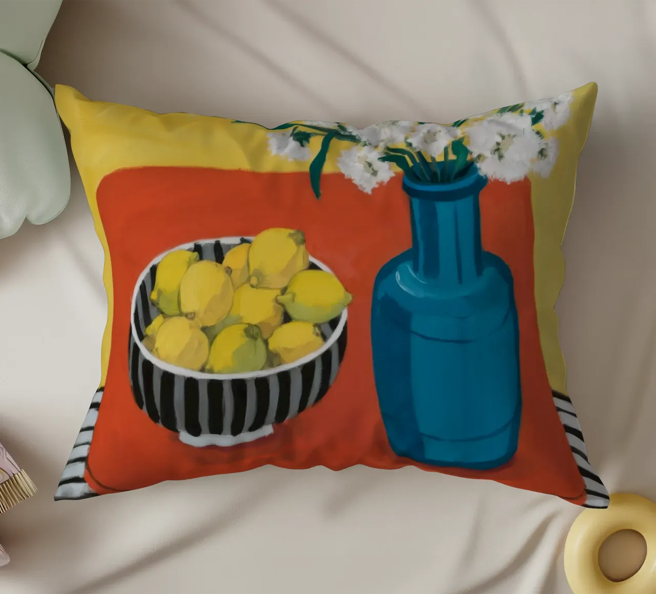 Ruby Table Stillness decorative cushion by Dawn Light
