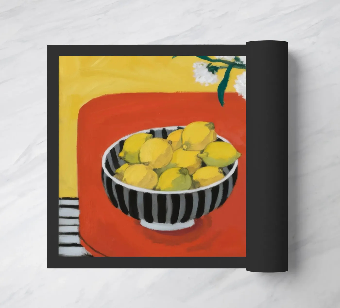 La table de rubis reste immobile paillasson de Dawn Light