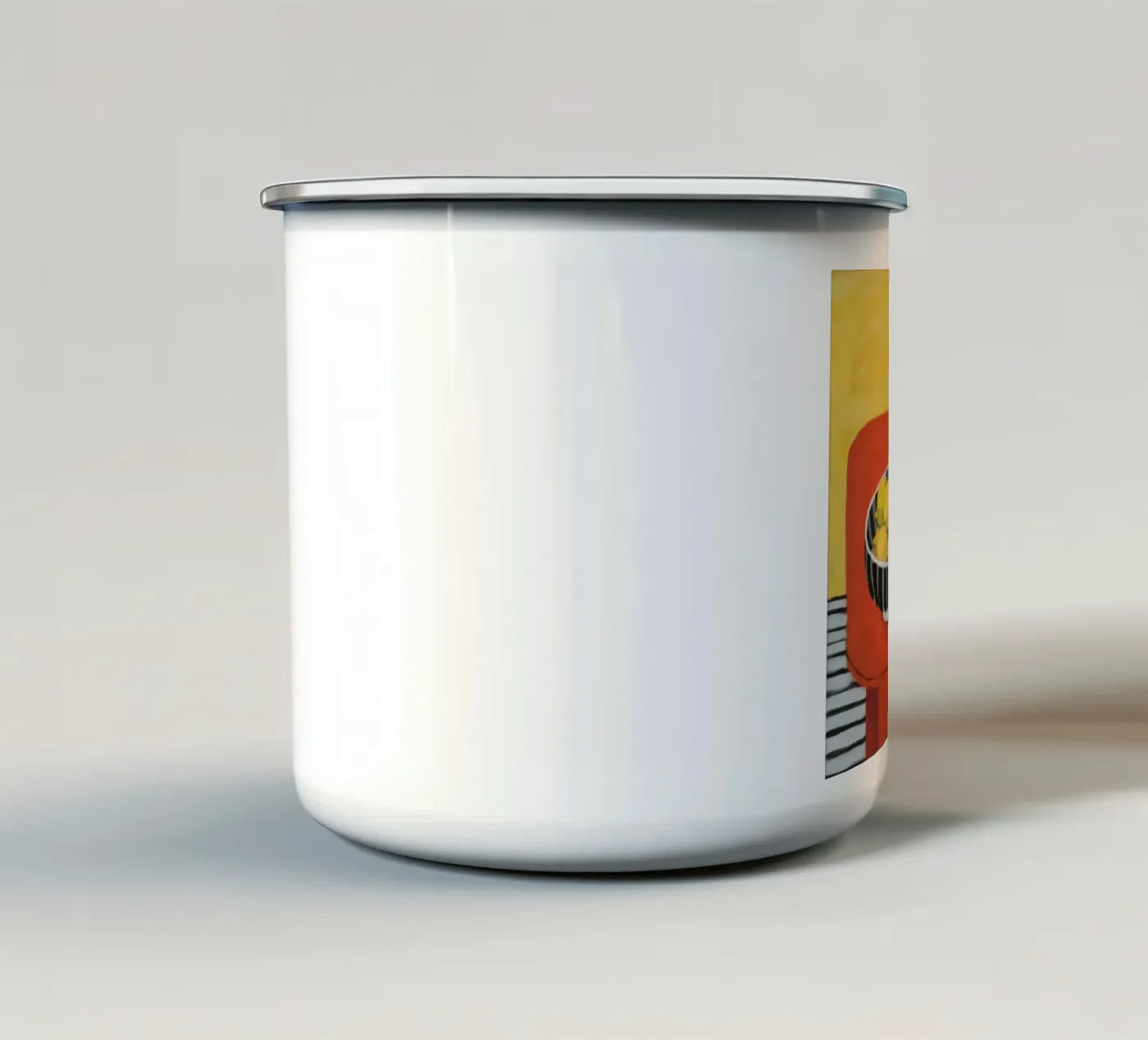 Ruby Table Stillness enamel mug by Dawn Light