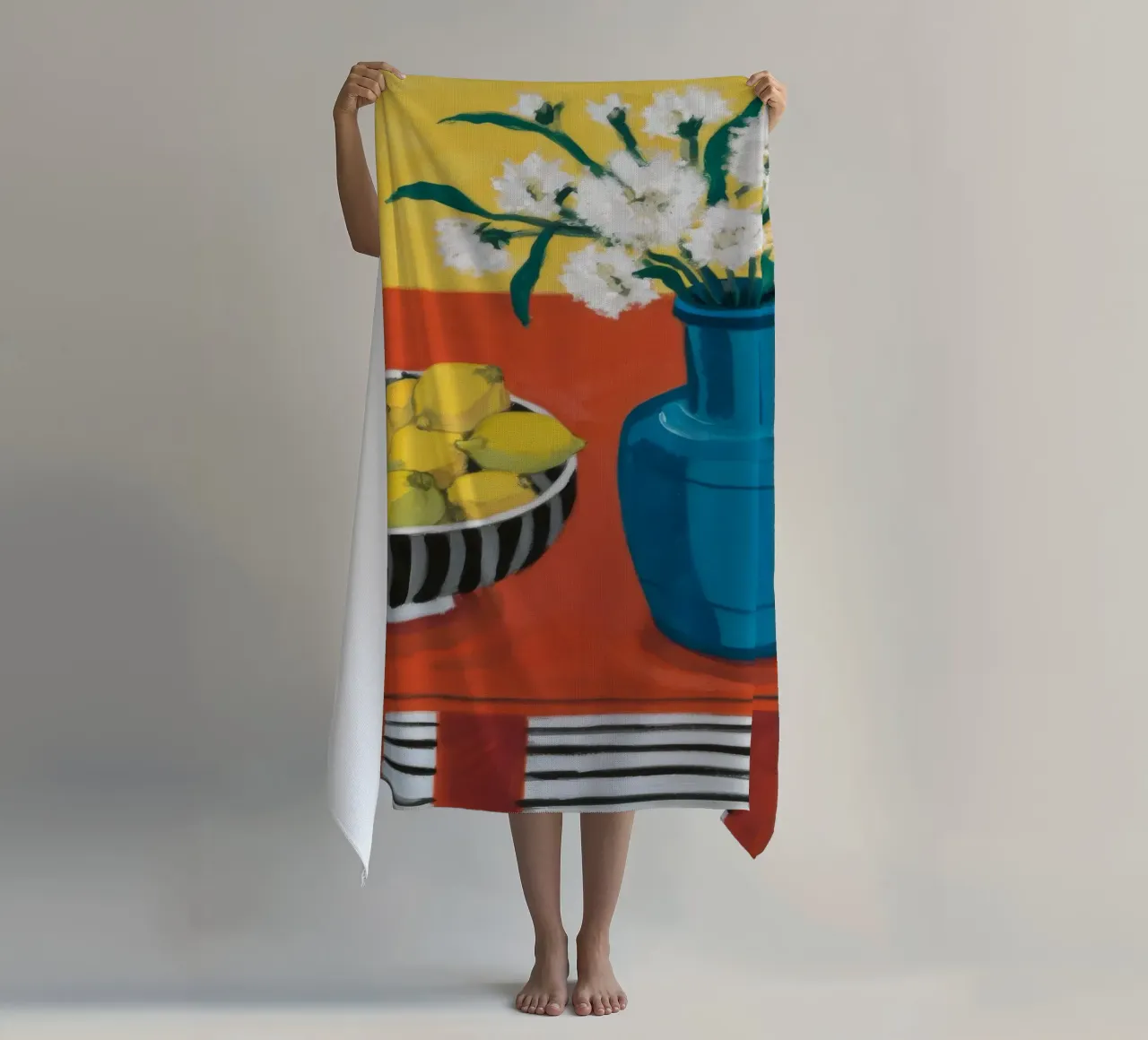 Ruby Table Stillness beach towel by Dawn Light