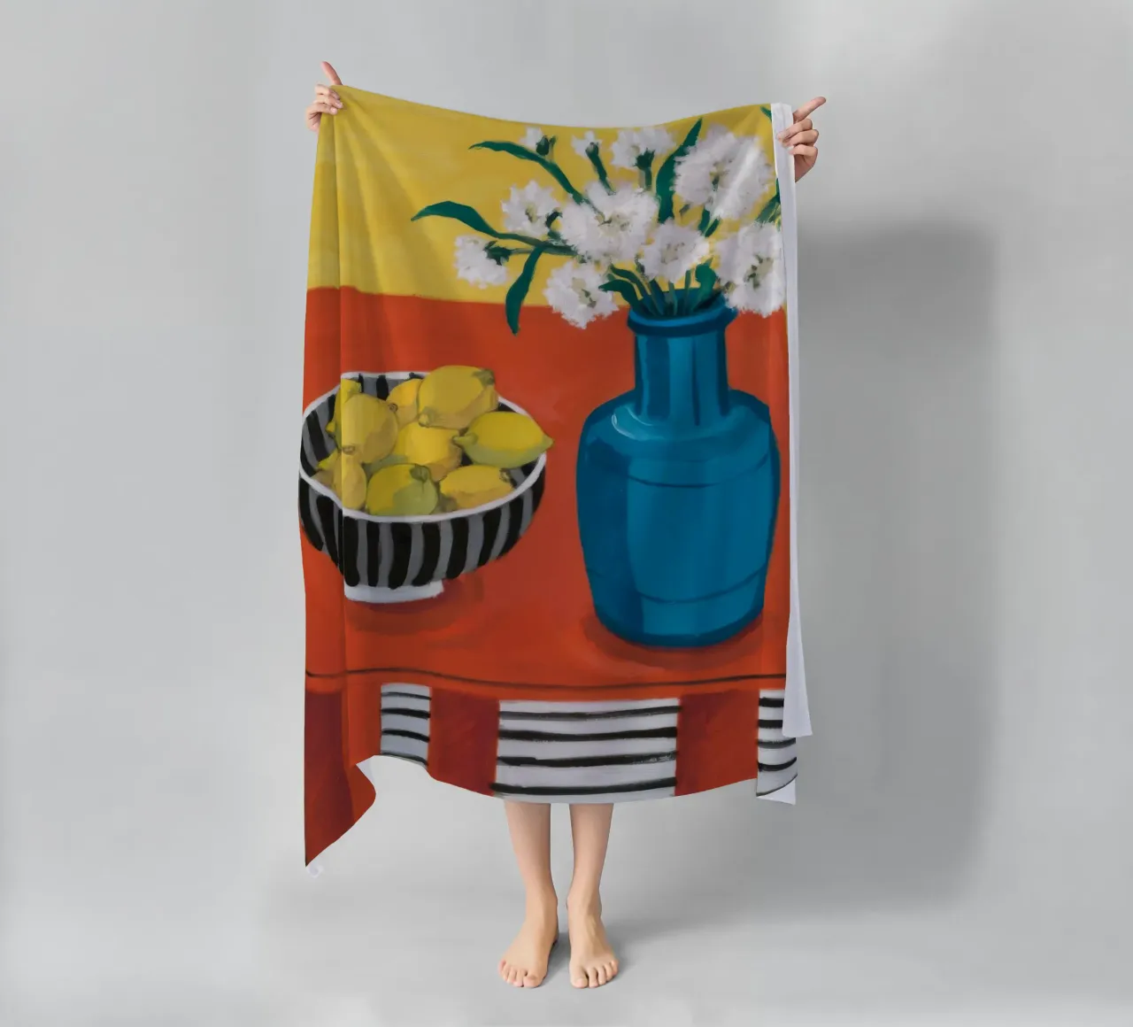 Ruby Table Stillness beach towel by Dawn Light