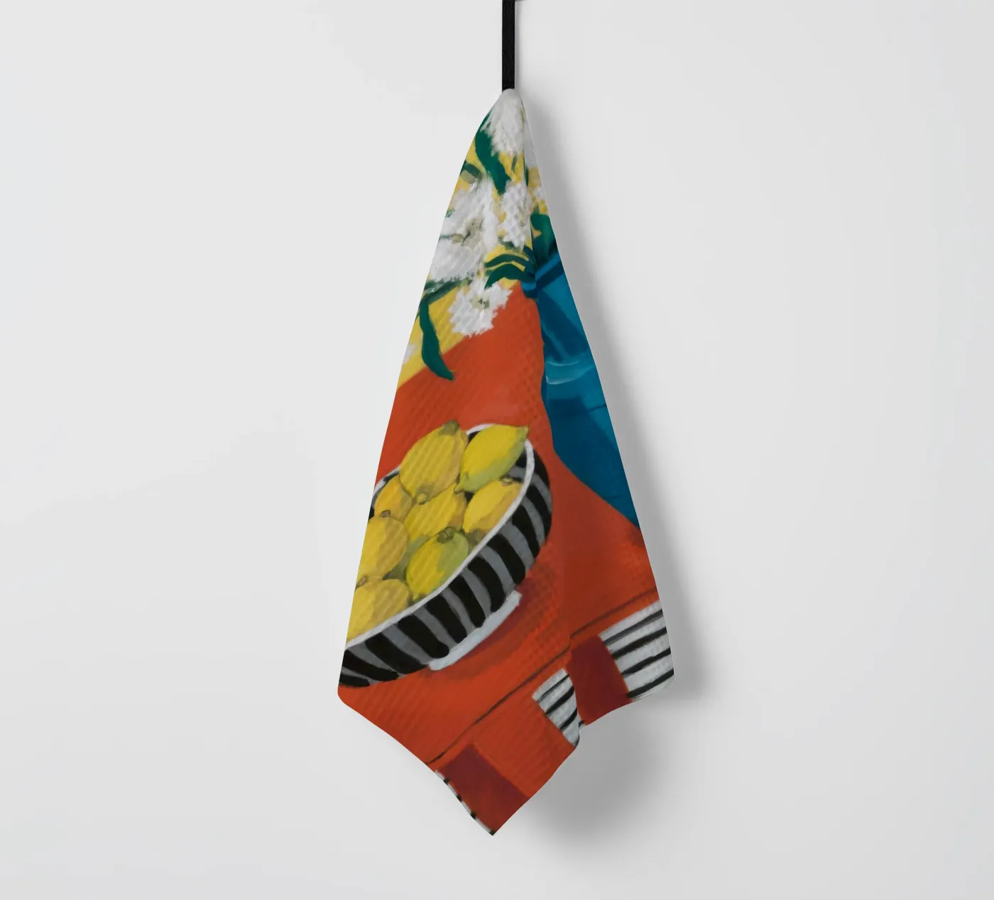 Ruby Table Stillness tea towel by Dawn Light