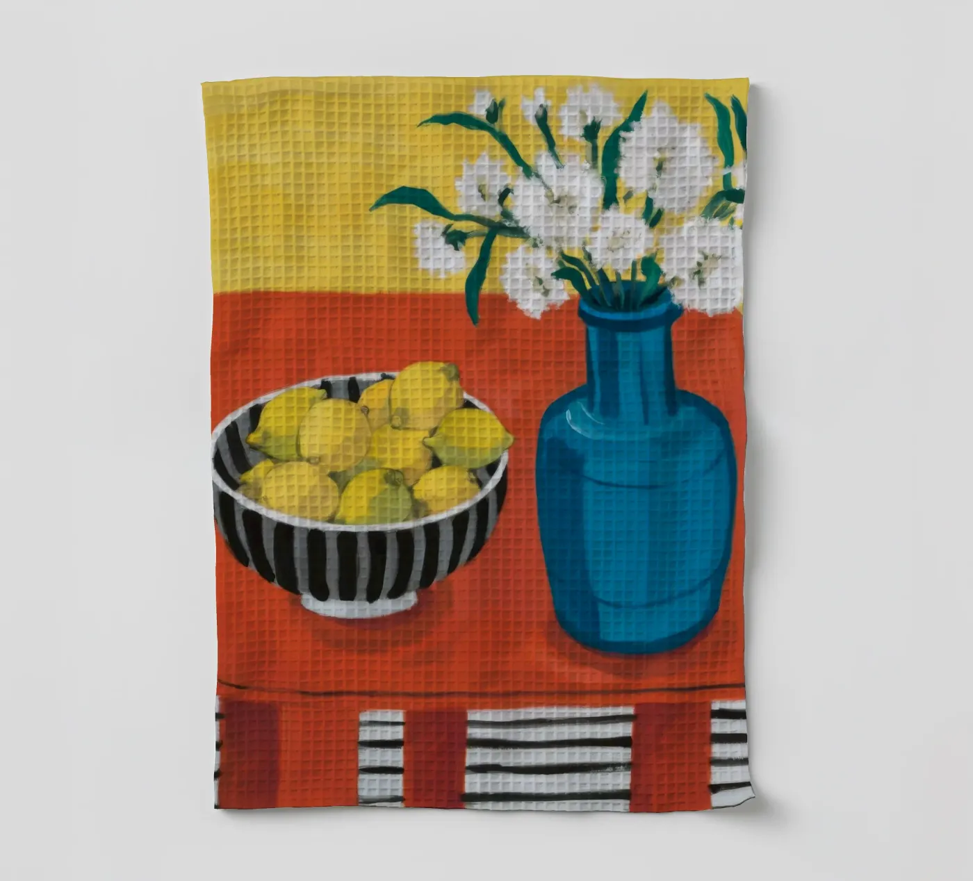 Ruby Table Stillness tea towel by Dawn Light
