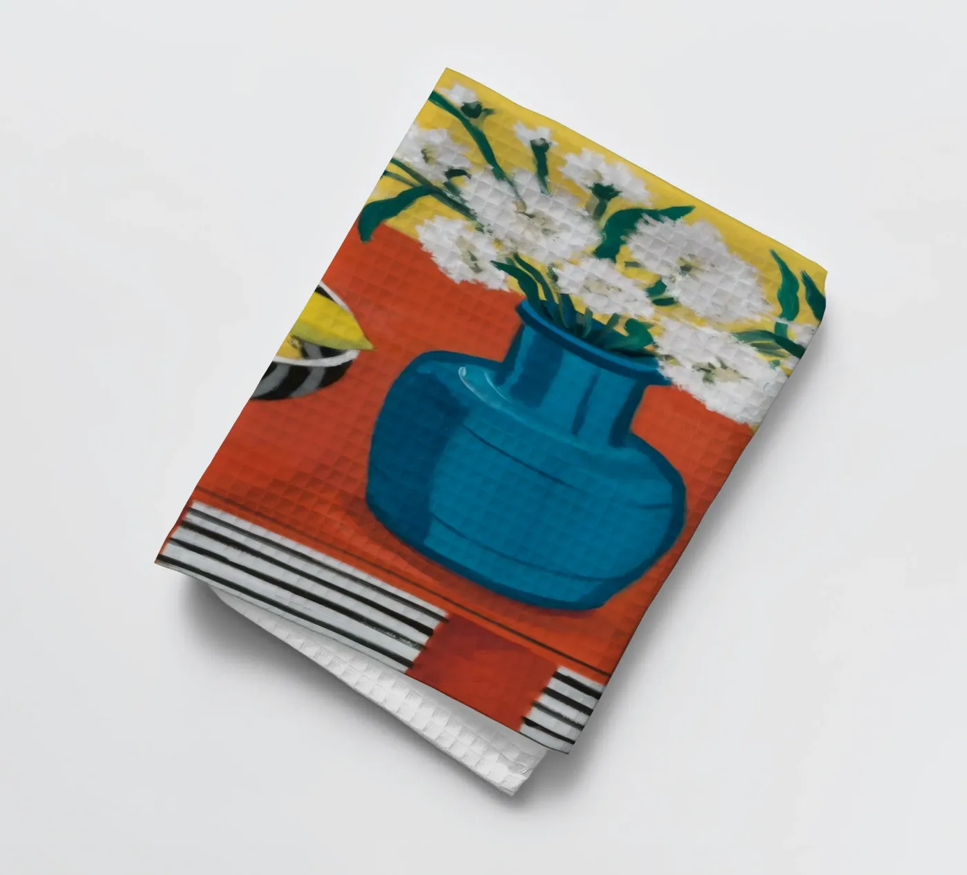Ruby Table Stillness tea towel by Dawn Light
