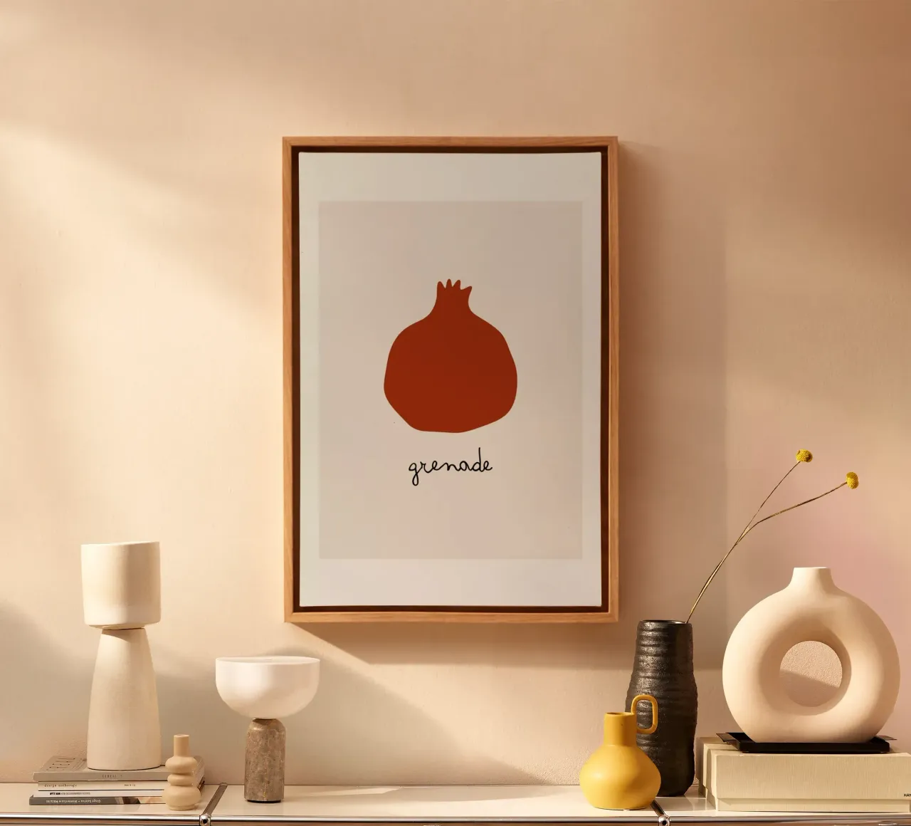 Grenade tela con Cornice a cassetta da Mottos by Sinan Saydik