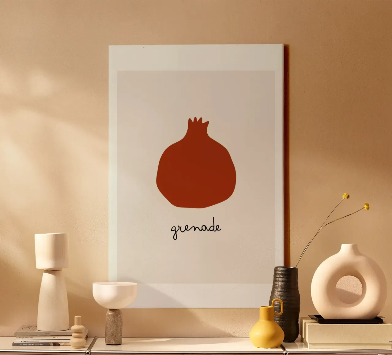 Grenade tela con Cornice a cassetta da Mottos by Sinan Saydik