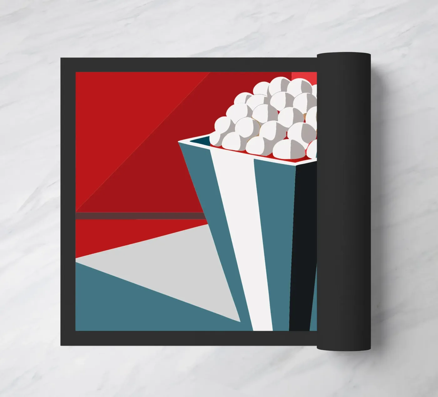 popcorn vector doormat by zaidza