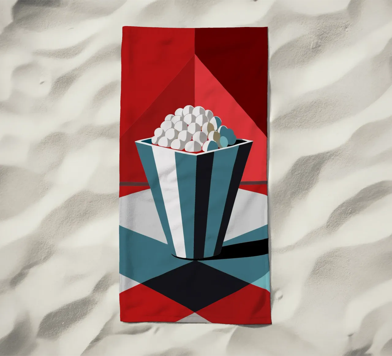 popcorn vector beach towel by zaidza