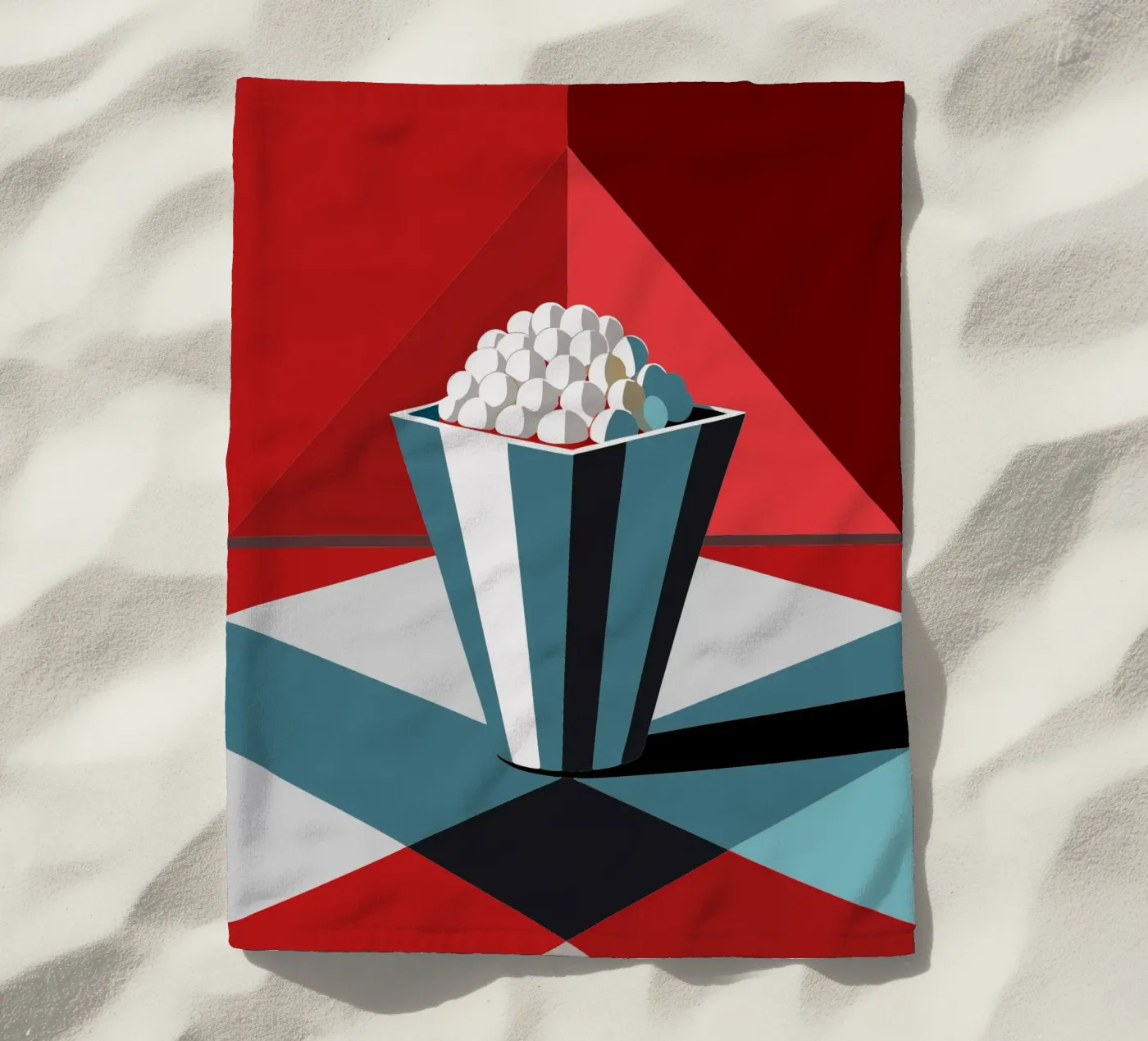 popcorn vector beach towel by zaidza