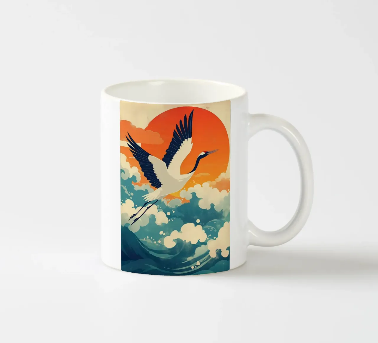 Gru dalla corona rossa tazza in ceramica da BirdShop