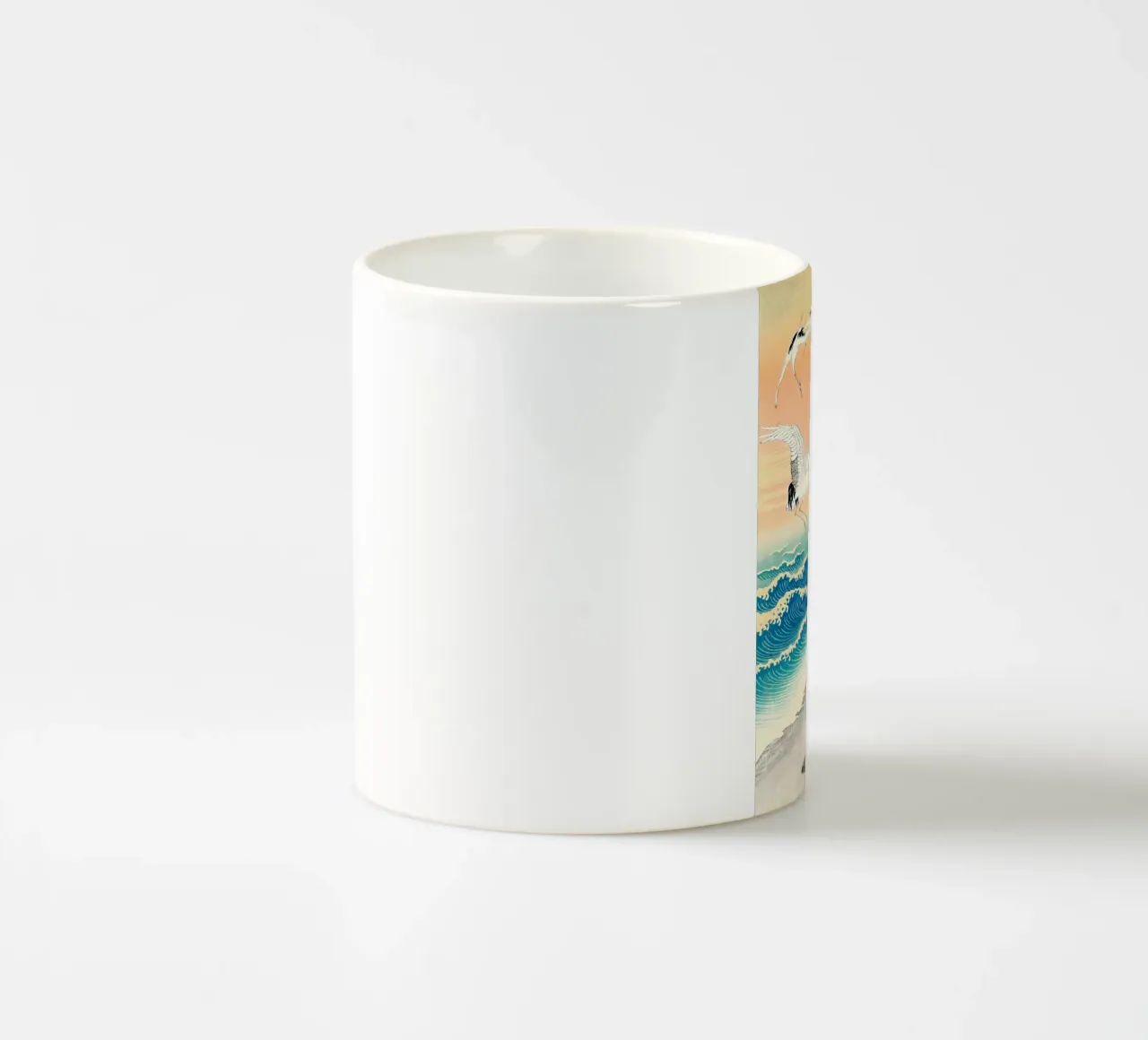 Ukiyo e Egrette sul mare tazza in ceramica da BirdShop