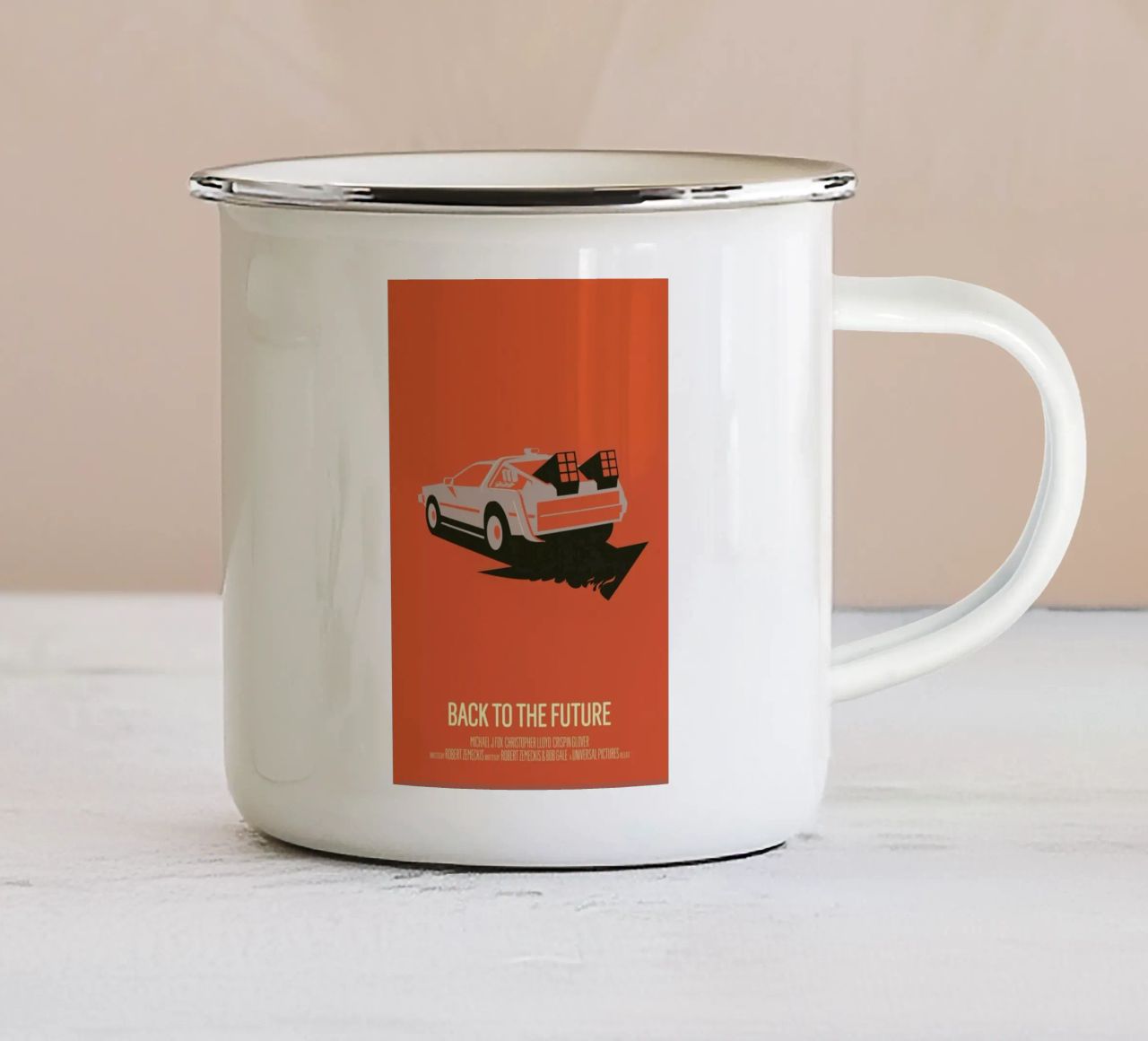 Back to the Future 2 tazza in smalto da Bruno Morphet