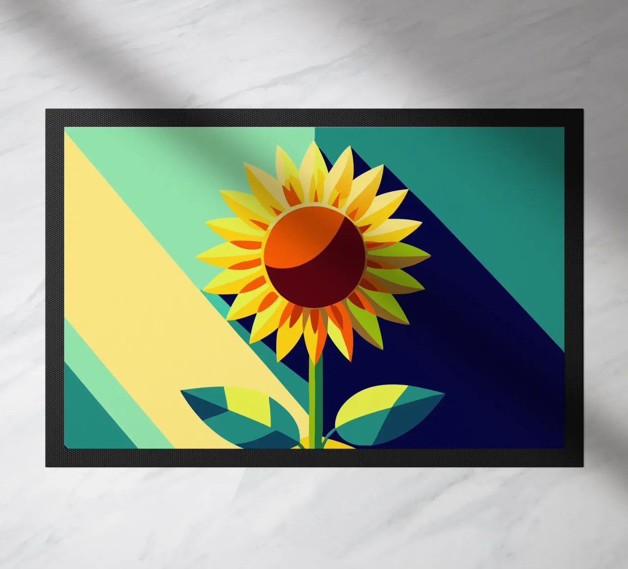 sun flower vector doormat by zaidza