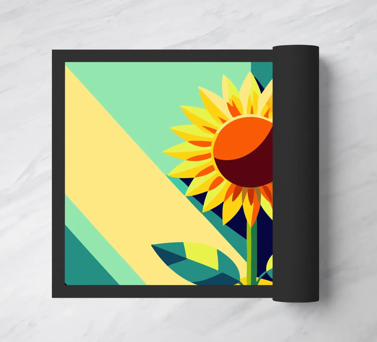 sun flower vector doormat by zaidza