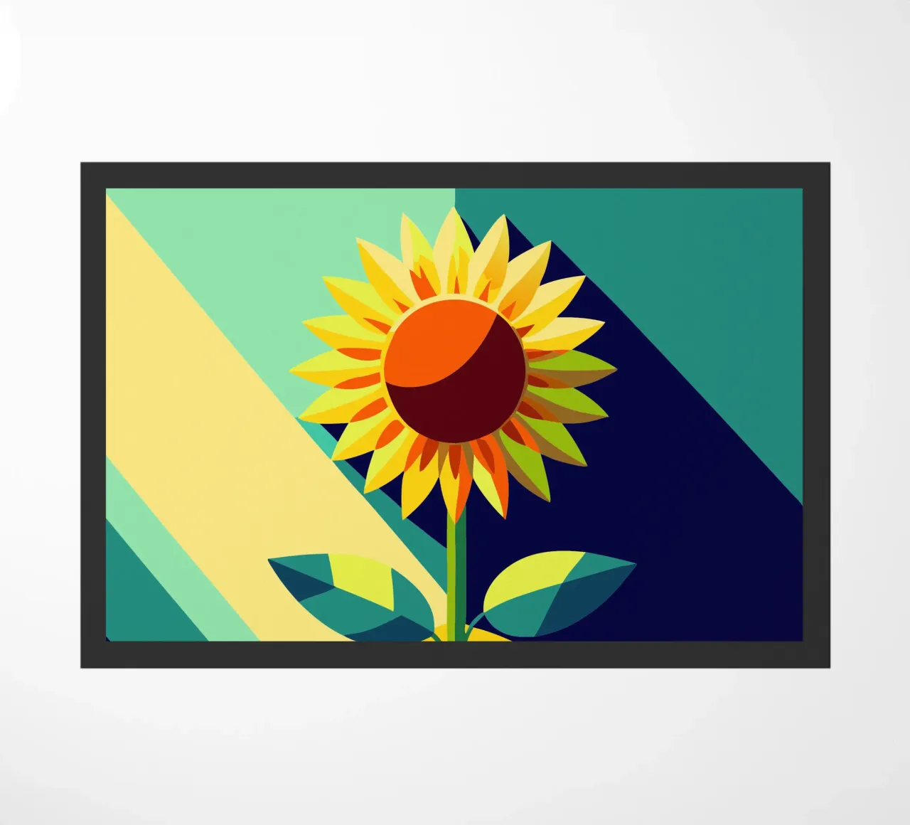 sun flower vector doormat by zaidza