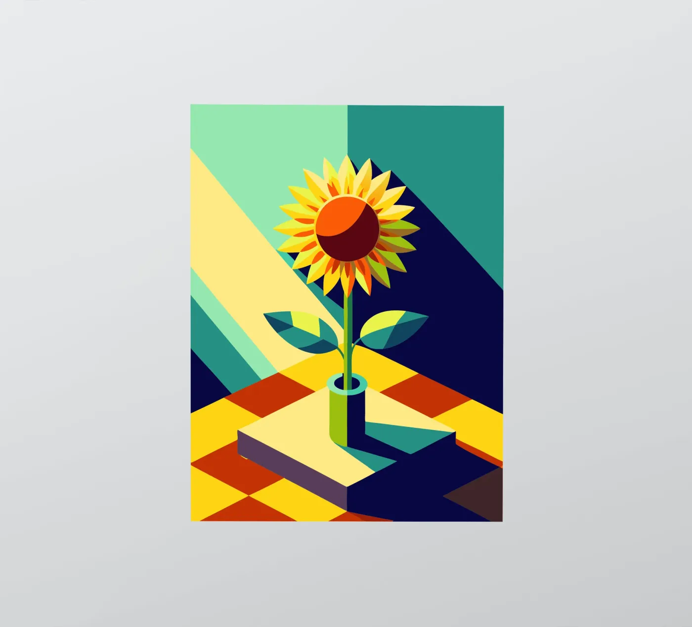 sun flower vector sticker by zaidza