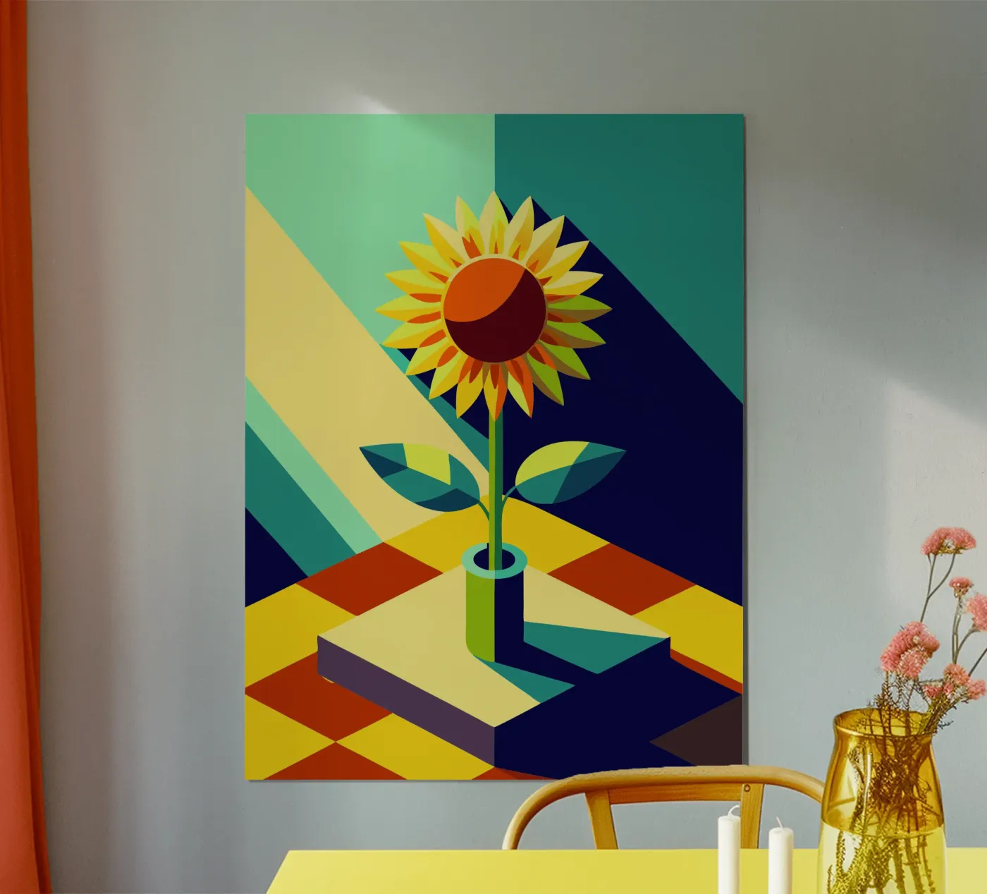 sun flower vector poster by zaidza