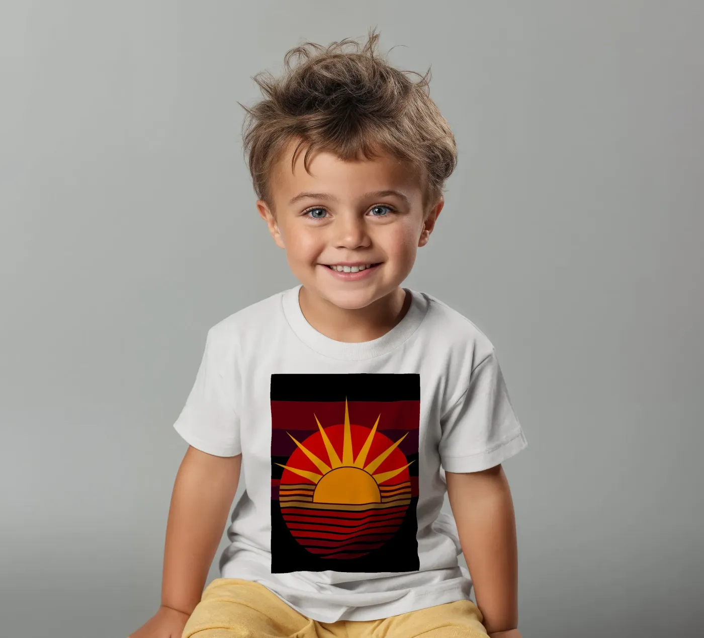 sun vector t-shirt bambini da zaidza