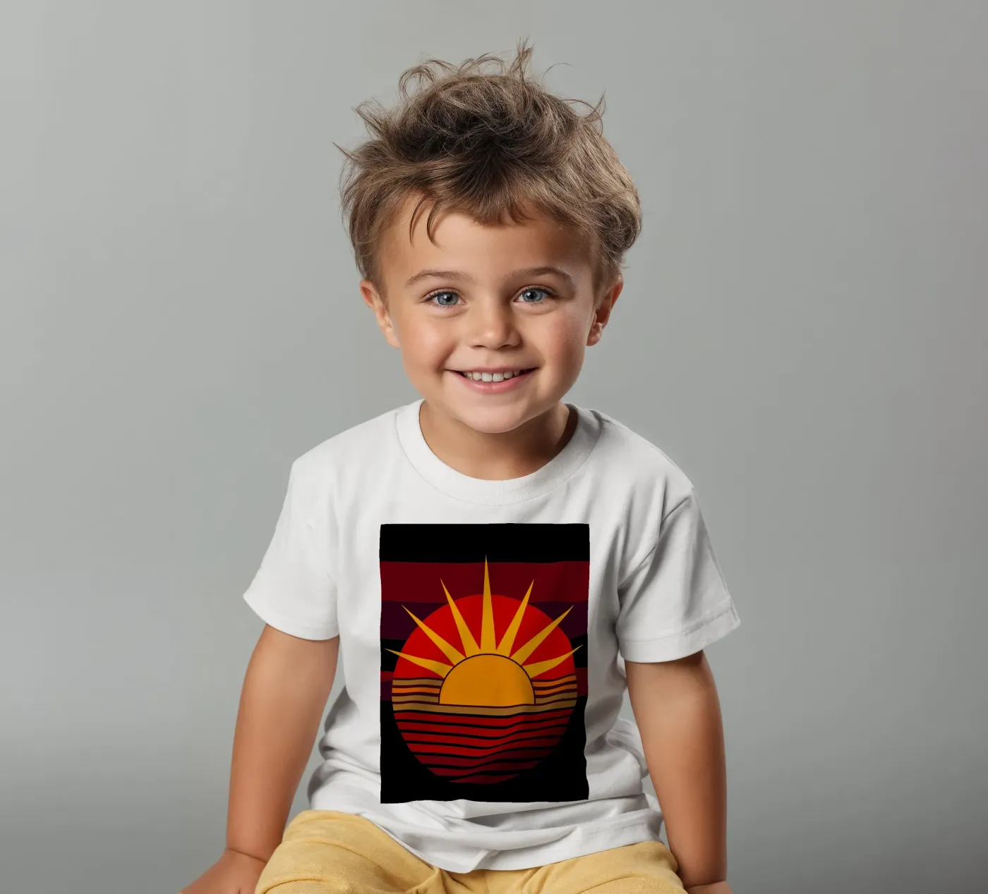 sun vector t-shirt bambini da zaidza