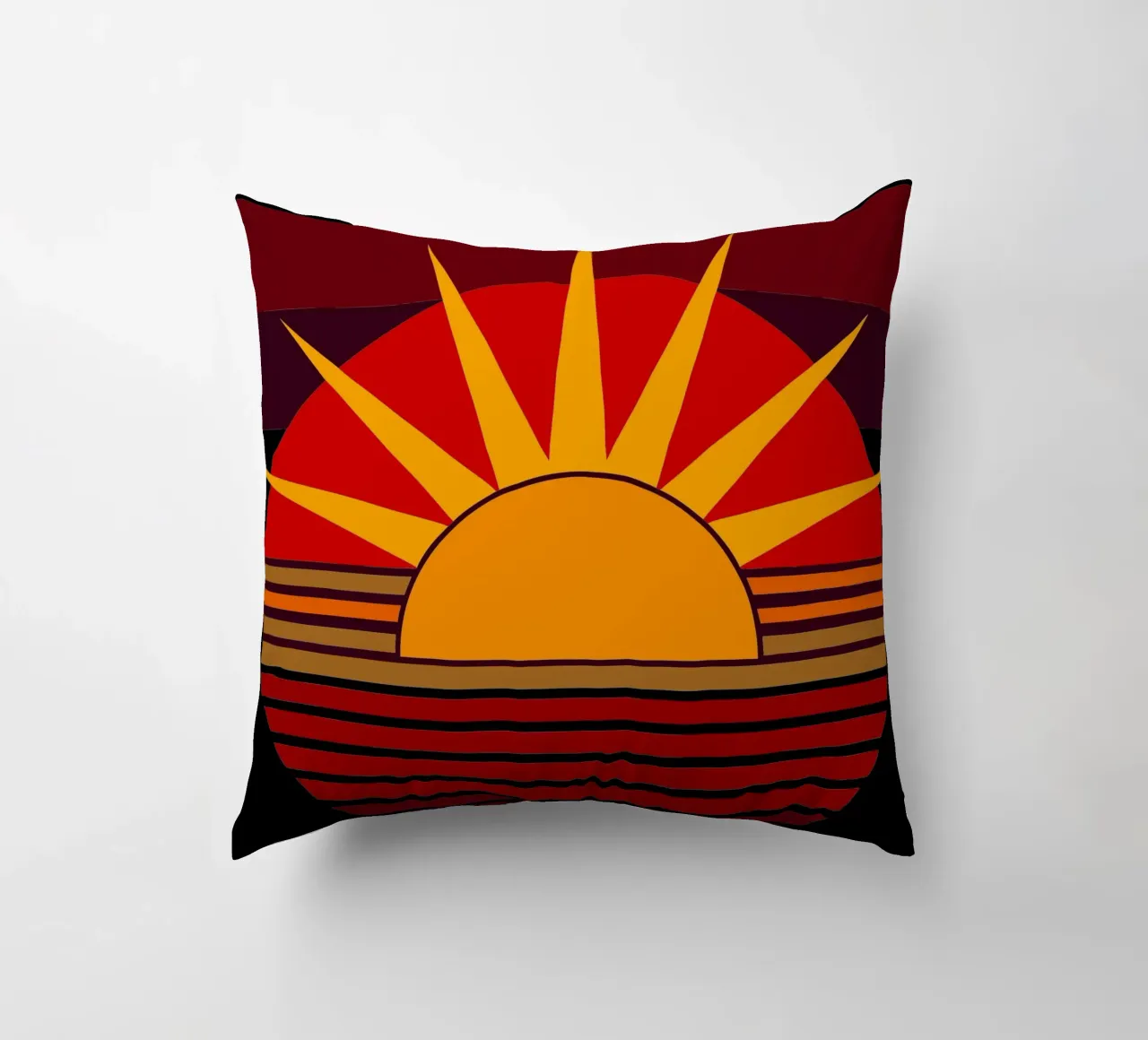 sun vector decorative cushion by zaidza