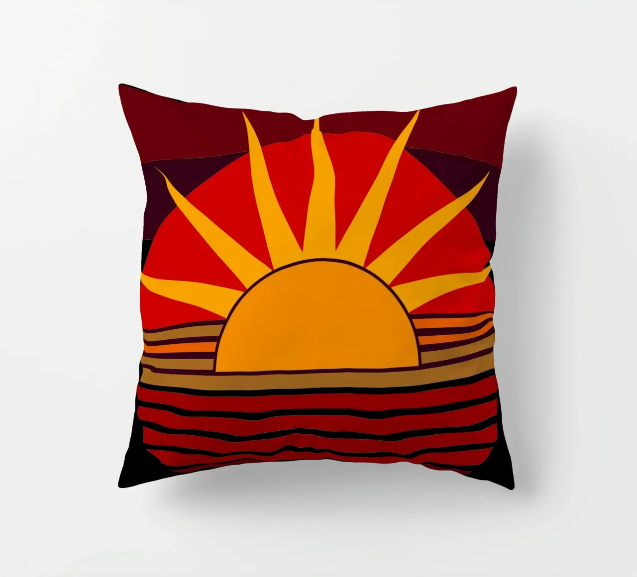sun vector decorative cushion by zaidza