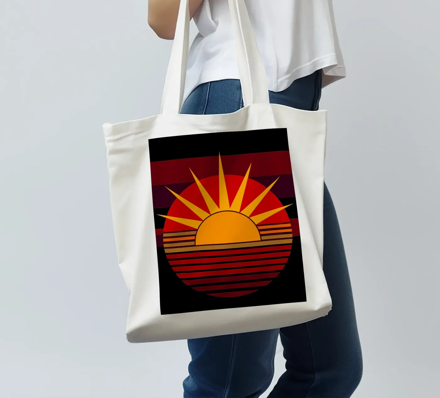 sun vector tote bag by zaidza