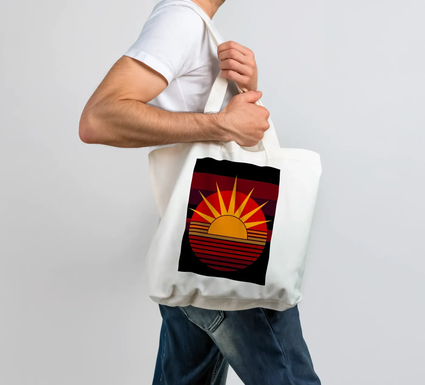 sun vector tote bag by zaidza