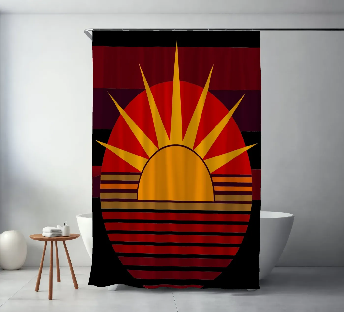 Sonnenvektor Duschvorhang von zaidza