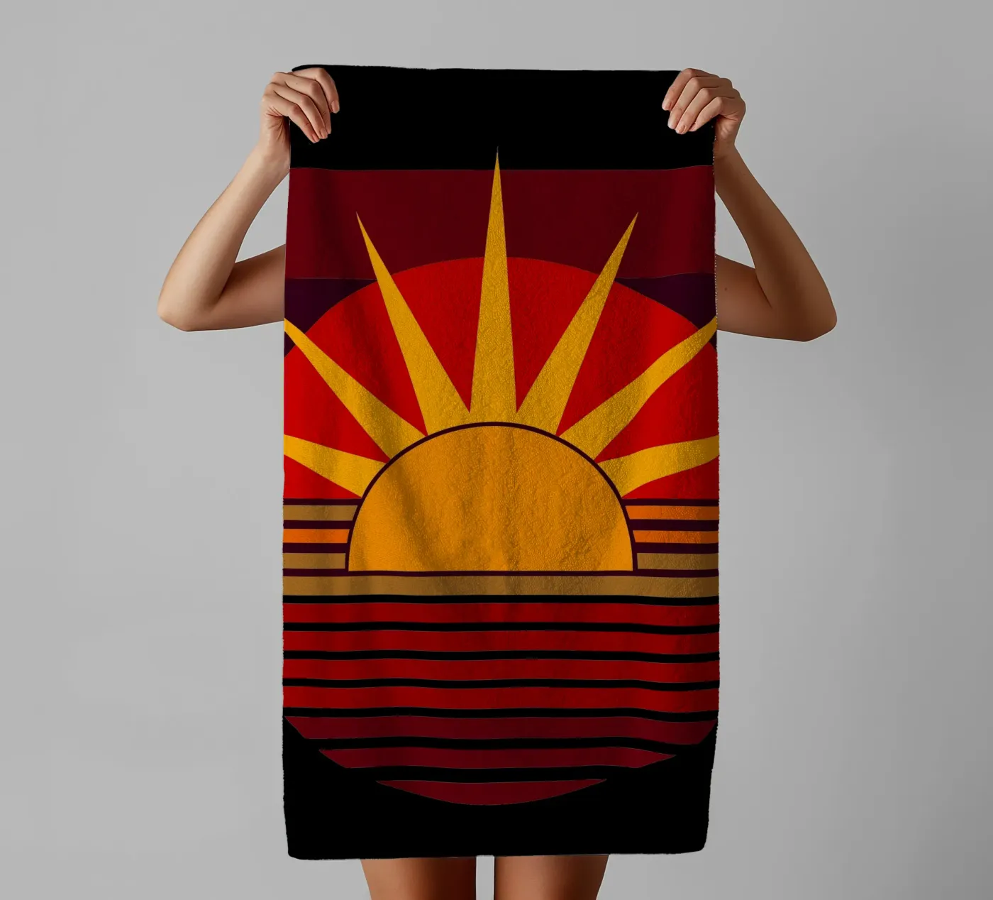 sun vector towel by zaidza