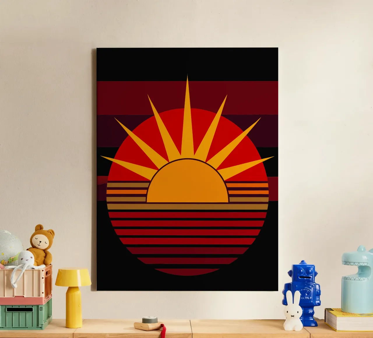sun vector canvas with Floater frame by zaidza