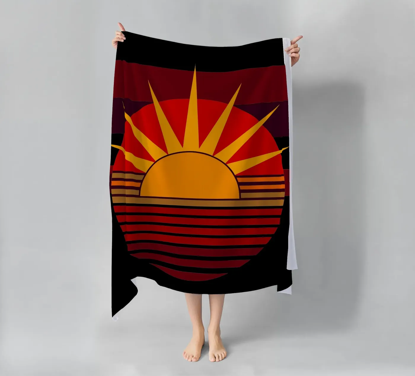 zonnevector strandhanddoek van zaidza