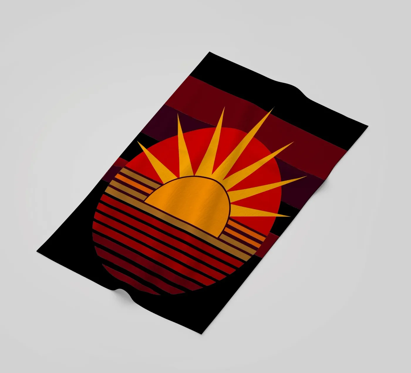 zonnevector strandhanddoek van zaidza