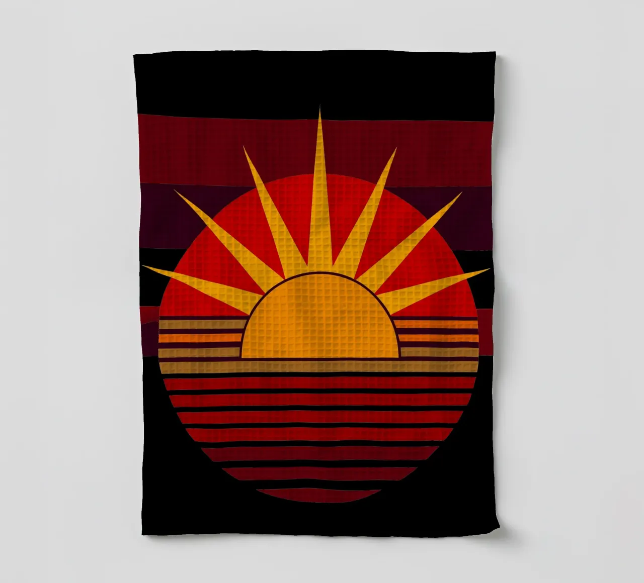 sun vector tea towel by zaidza