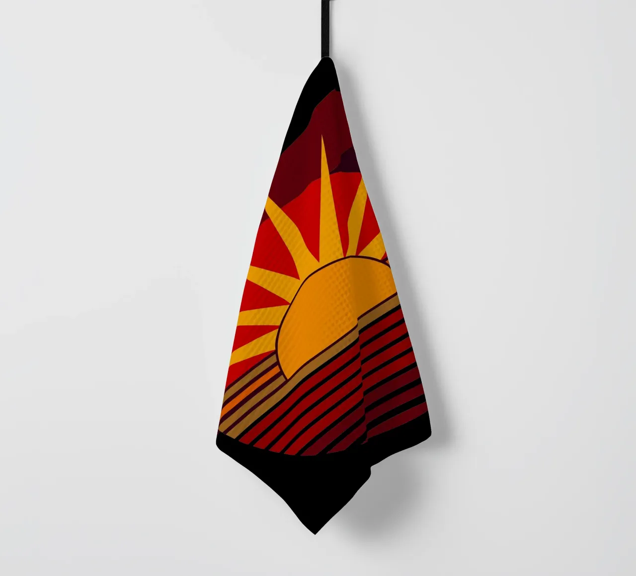 sun vector tea towel by zaidza