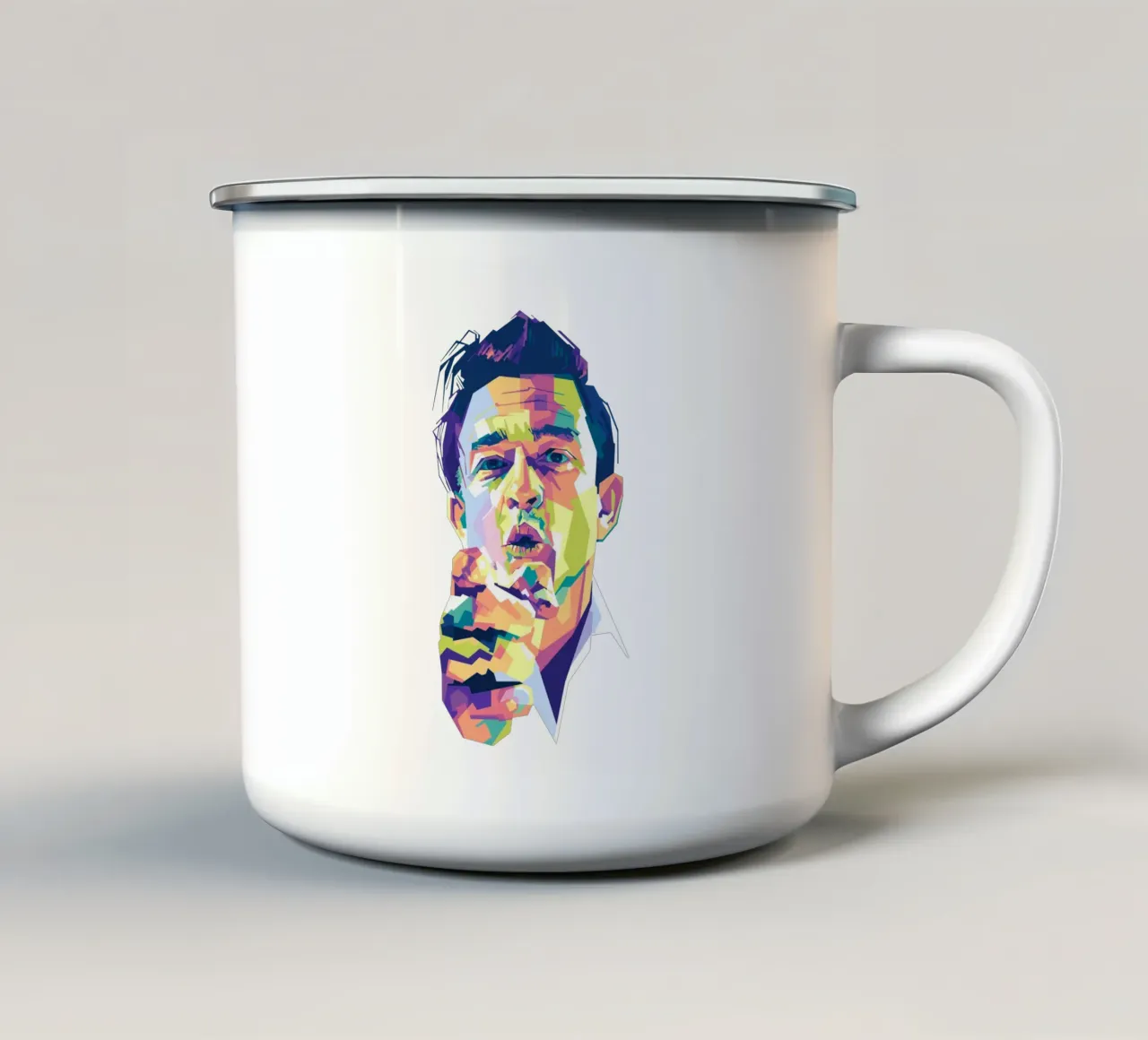 Johnny Cash Pop Art | WPAP tazza in smalto da Alkahfsmart