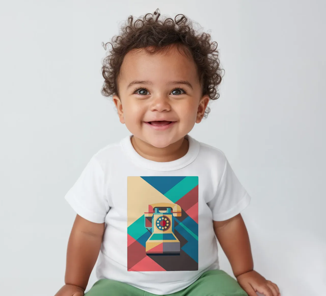 telephone vector illustration baby t-shirt by zaidza
