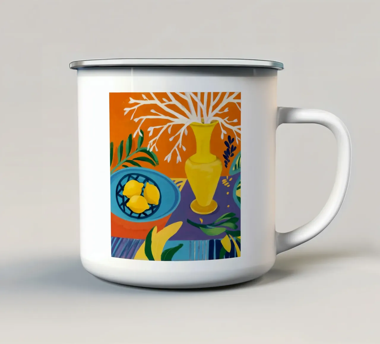 Amethyst-Zitrone hell Emaille Tasse von Dawn Light