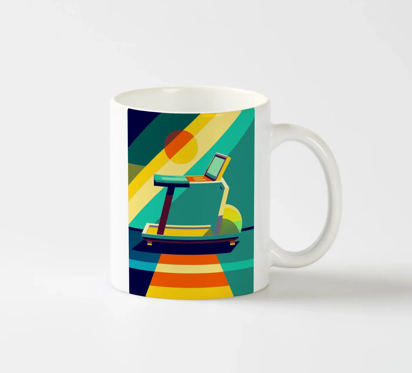 tradmill vector ceramic mug by zaidza