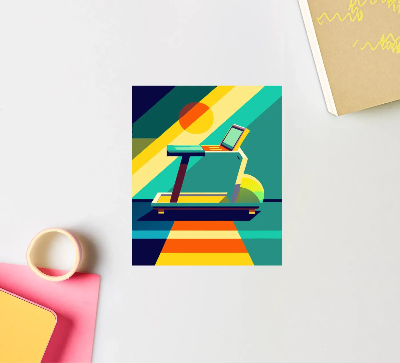 tradmill vector sticker van zaidza