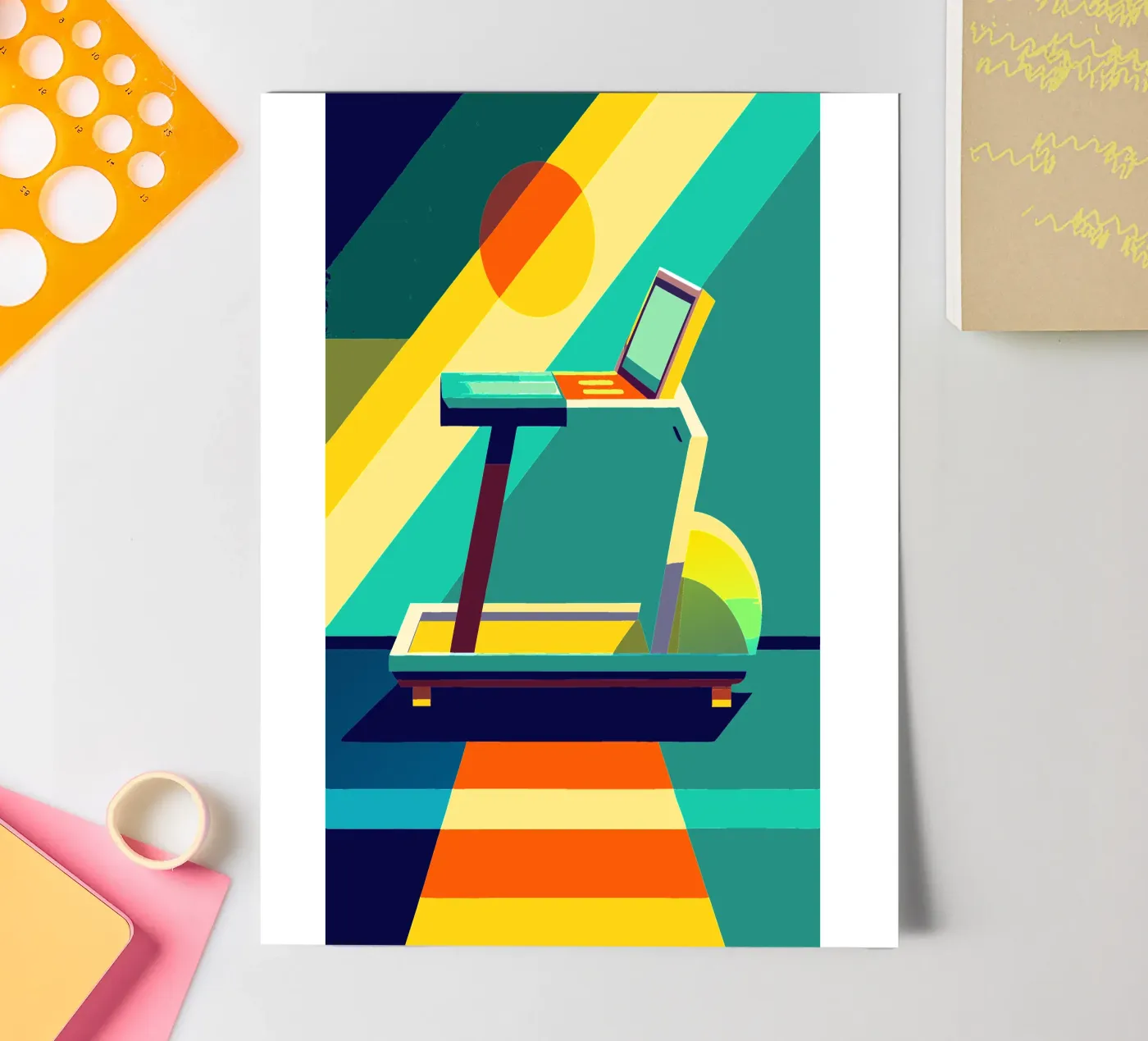 tradmill vector foglio adesivo da zaidza