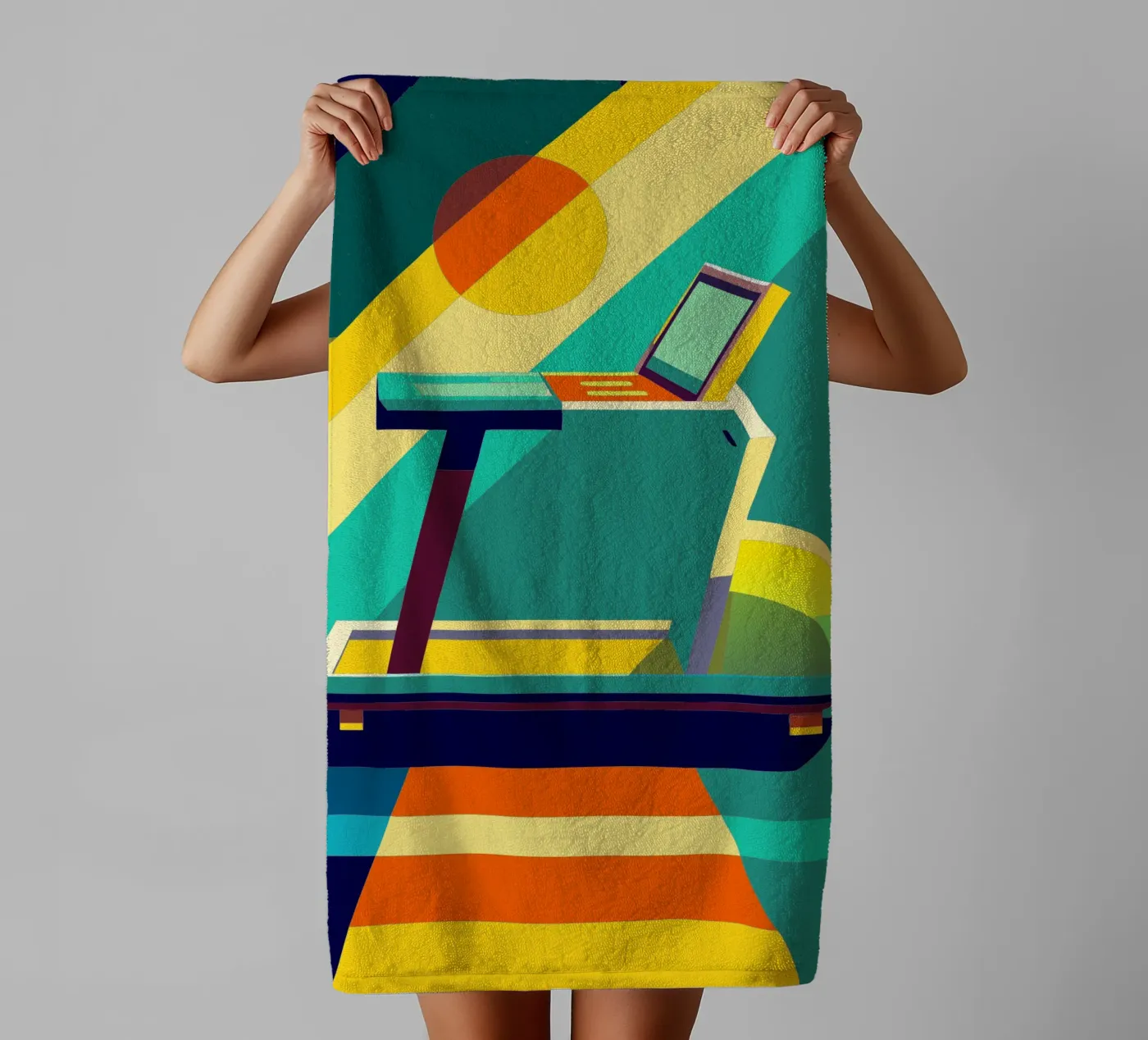 tradmill vector towel by zaidza