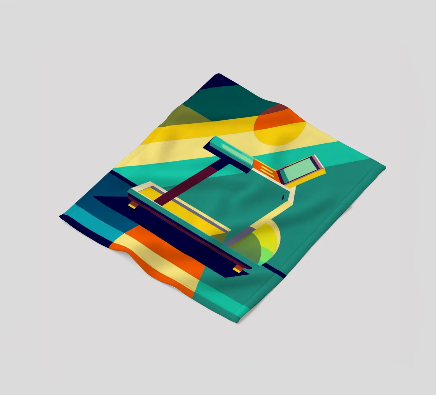 tradmill vector fleece blanket by zaidza
