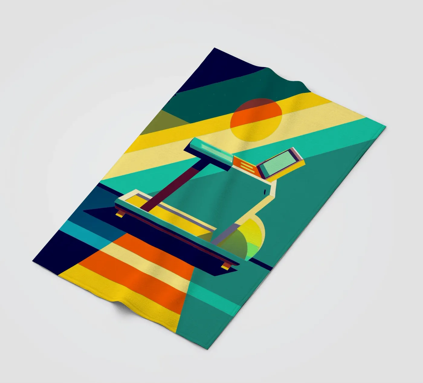 tradmill vector fleece blanket by zaidza