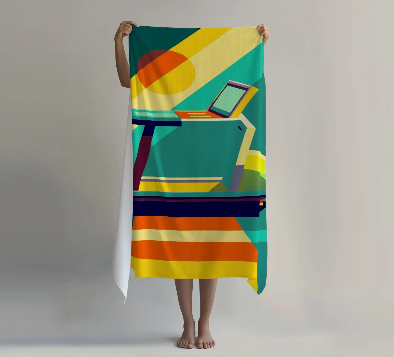 vector handelsmolen strandhanddoek van zaidza