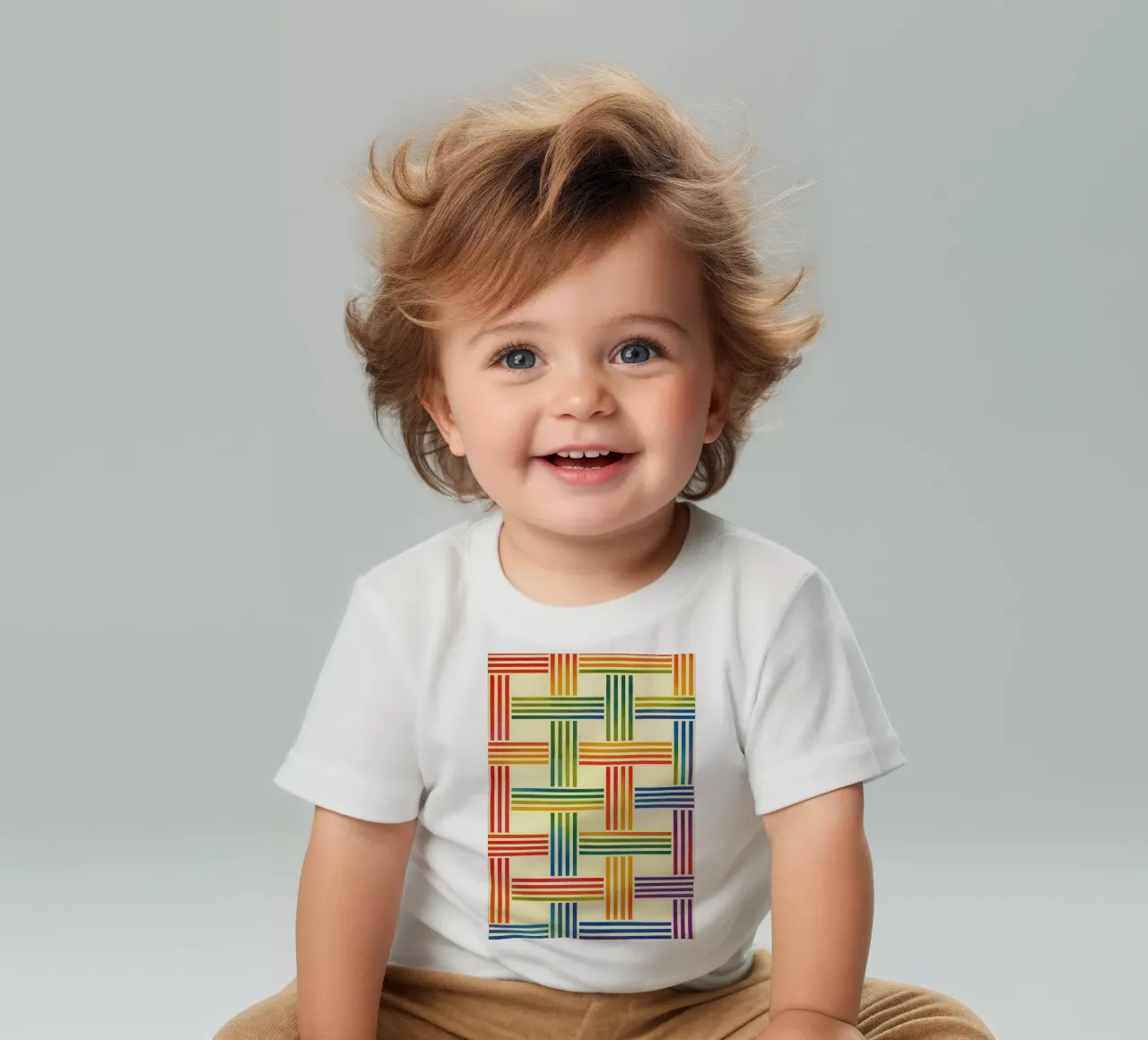 abstract geometric bamboo weave line baby t-shirt by arkhanz