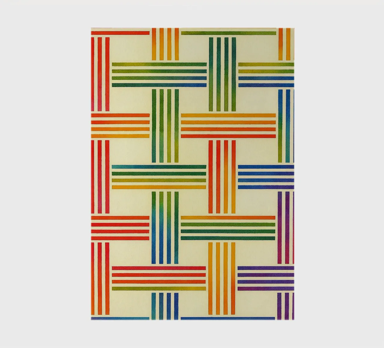 abstract geometric bamboo weave line notebook by arkhanz