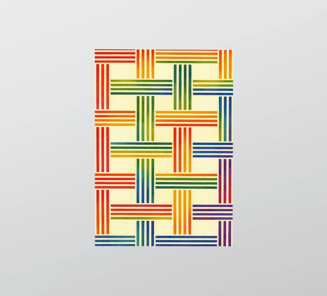 abstraktes geometrisches Bambusgeflecht Sticker von arkhanz